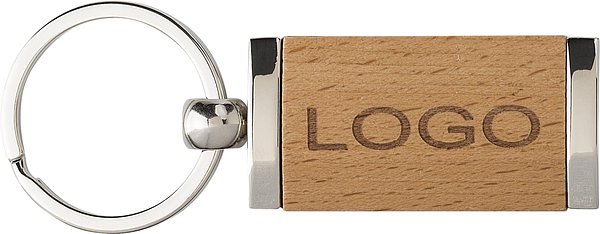 Schlüsselanhänger aus Metall & Holz Lurell