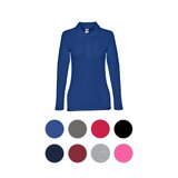 Damen Langarm-Poloshirt Minata