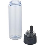 700 ml RCS Trinkflasche aus recyceltem Kunststoff mit Multifunktionsdeckel und Klappstrohhalm - Vreilga