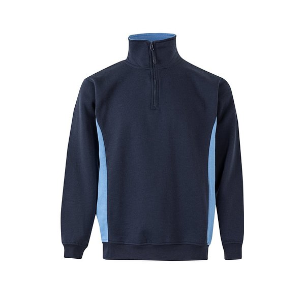 Zweifarbiges Frottee-Sweatshirt (260 g/m²), aus Polyester (65 %) und Baumwolle (35 %) Rudorscht