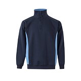 Zweifarbiges Frottee-Sweatshirt (260 g/m²), aus Polyester (65 %) und Baumwolle (35 %) Rudorscht