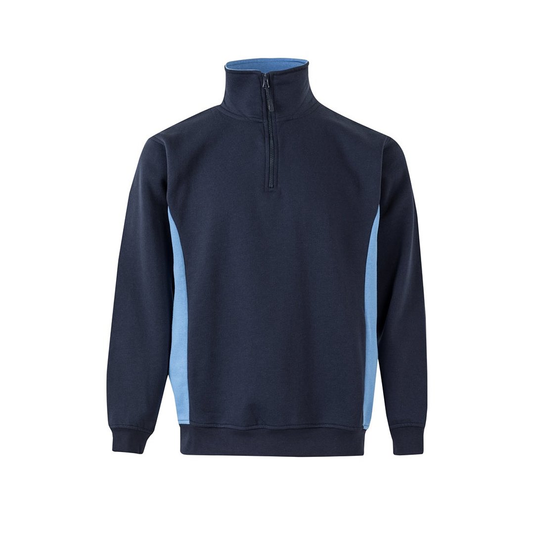Zweifarbiges Frottee-Sweatshirt (260 g/m²), aus Polyester (65 %) und Baumwolle (35 %) Rudorscht
