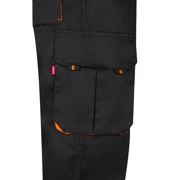 Zweifarbige Twill-Hose mit mehreren Taschen (200 g/m²), aus Baumwolle (35 %) und Polyester (65 %) Leenico