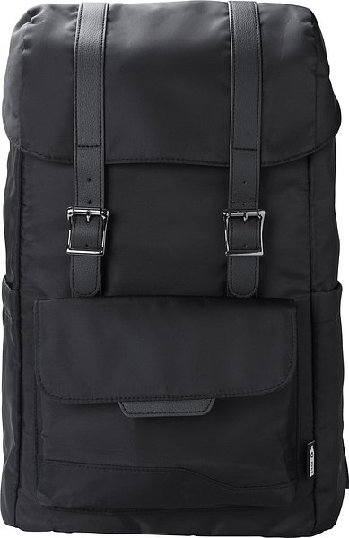rPET (290T) Polyester Twill Rucksack mit Lasche Buorsch