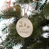 Weihnachtskugel in Form einer Holzkugel Betian