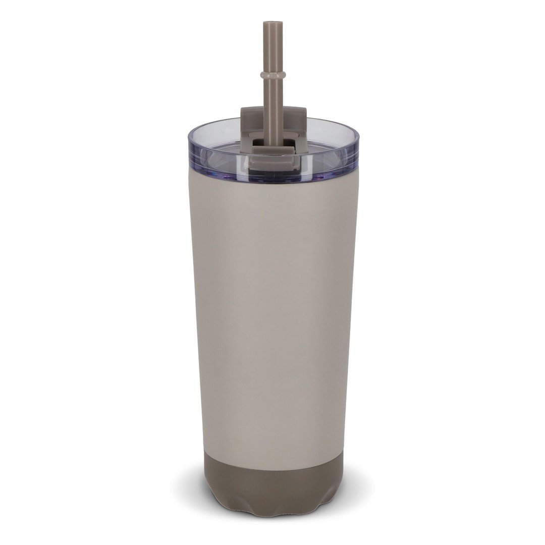 doppelwandiger Norden-Trinkbecher aus Edelstahl mit Strohhalm, 600 ml Steilliun