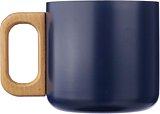 Becher Corg | Recycelter Edelstahl | Holzgriff | 400 ml