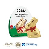 Werbe-Aufsteller „Lindt Goldhase“ mit Glöckchen, 50 g