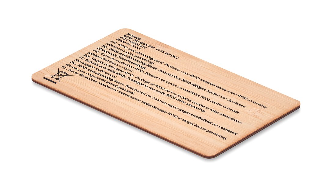 RFID Karte aus Bambus Stinans