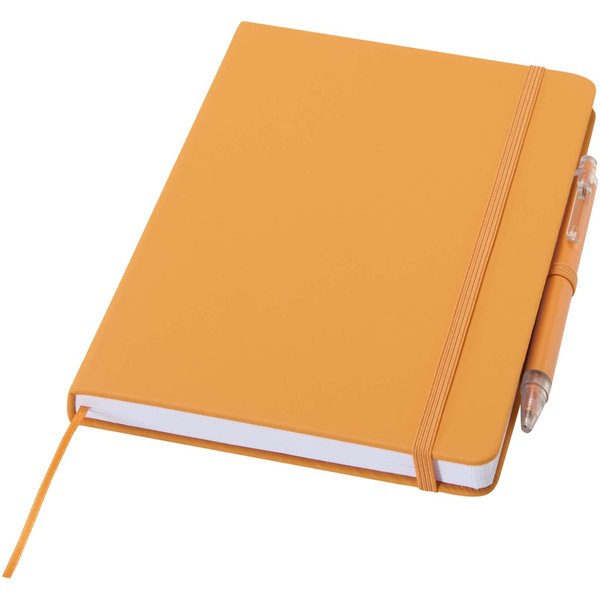 Set A5 Hardcover Notizbuch aus Recyclingpapier und einem Kugelschreiber - Andri