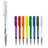 Kugelschreiber Nash Transparent mit Metallspitze Minan