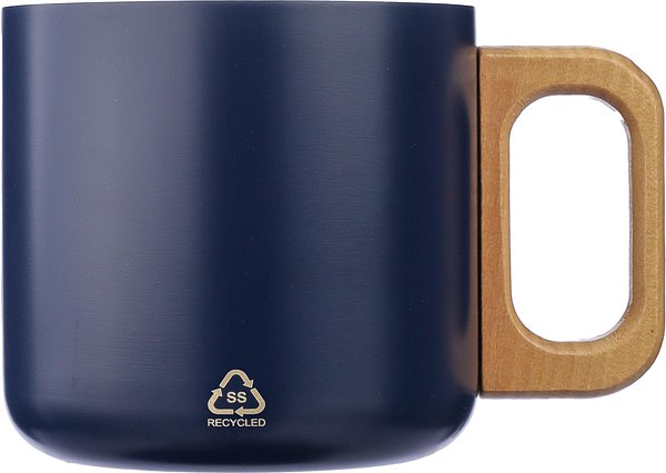 Becher Corg | Recycelter Edelstahl | Holzgriff | 400 ml