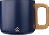 Becher Corg | Recycelter Edelstahl | Holzgriff | 400 ml