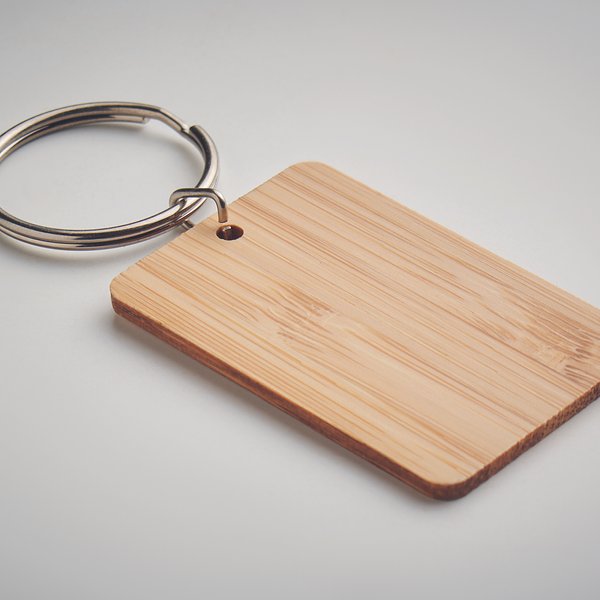 Schlüsselring Bambus, eckig Helveilf