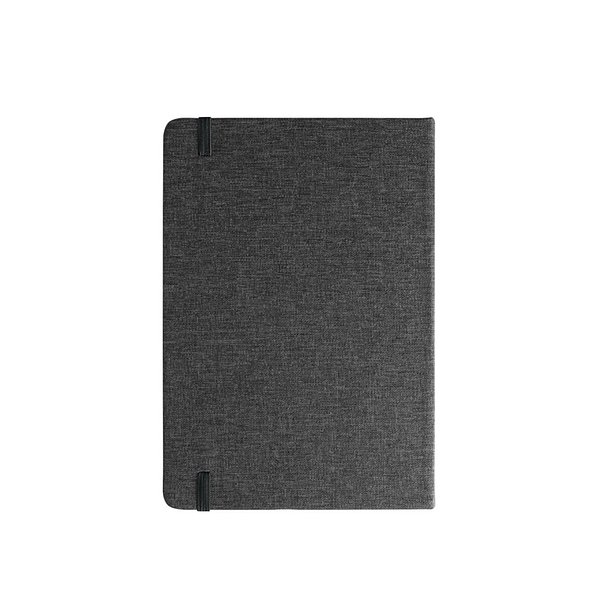 Notizbuch im Format A5 mit festem Einband aus 100 % recyceltem PET-Gewebe und linierten Seiten aus Recyclingpapier Relis