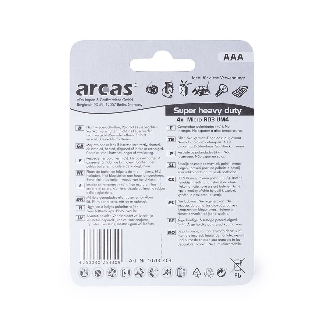 Blister 4 Batterien 1,5V