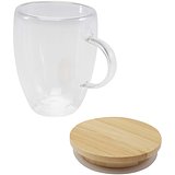 350 ml Glasbecher mit Bambusdeckel - Bignata