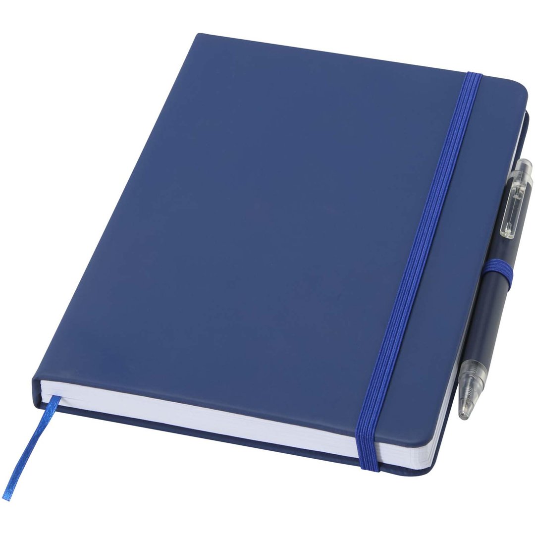 Set A5 Hardcover Notizbuch aus Recyclingpapier und einem Kugelschreiber - Andri