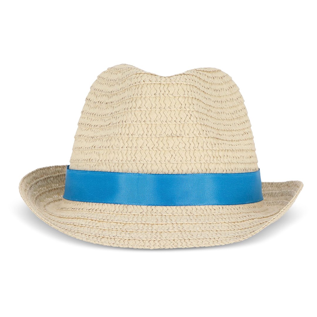 Pflanzlicher Strohhut mit farbigem Band Betonnel