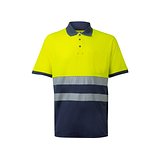 Zweifarbiges Piqué-Poloshirt (150g/m²) mit kurzen Ärmeln, aus Baumwolle (55%) und Polyester (45%) Lixja