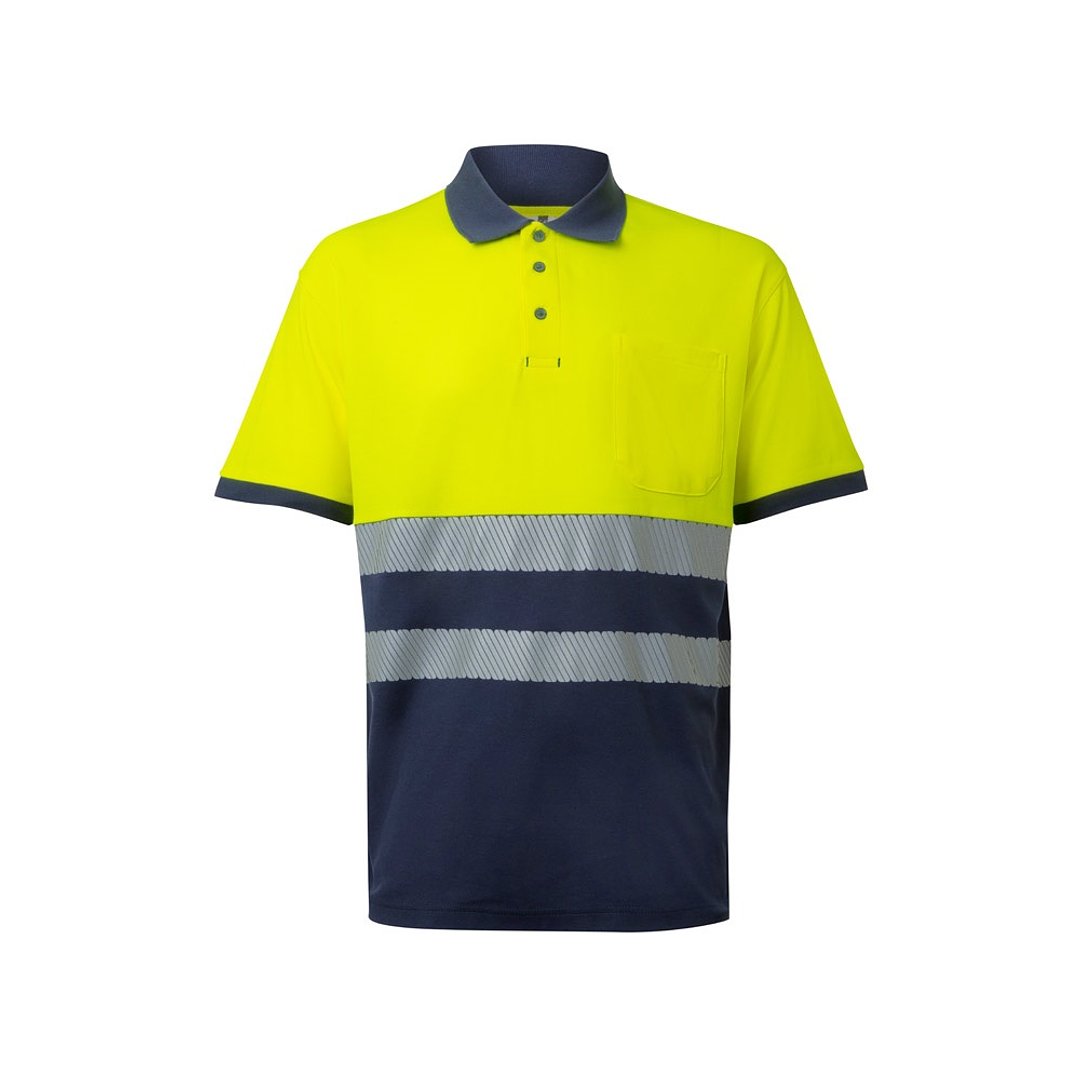 Zweifarbiges Piqué-Poloshirt (150g/m²) mit kurzen Ärmeln, aus Baumwolle (55%) und Polyester (45%) Lixja