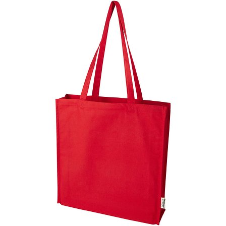 180 g/m² OCS Bio Tragetasche mit Seitenfalten 14L - Gian