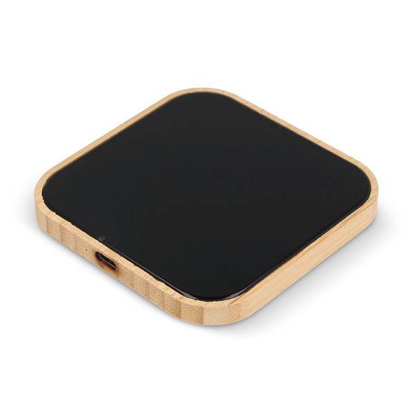 Kabelloses Ladegerät aus Bambus und Glas 10W Fadina