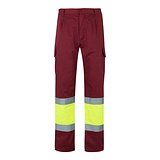Zweifarbige Hose aus Twill (210 g/m²), gefüttert, mit mehreren Taschen, aus Baumwolle (20%) und Polyester (80%) Benina