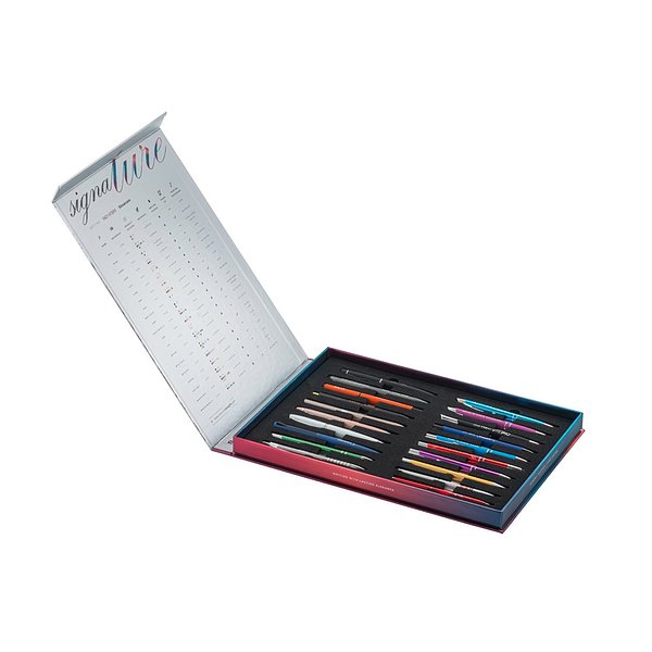 Mustermappe mit 20 Kugelschreibern "Signature" Adinatie