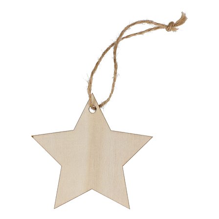 Sternförmiges Weihnachtsornament aus Holz Lüta