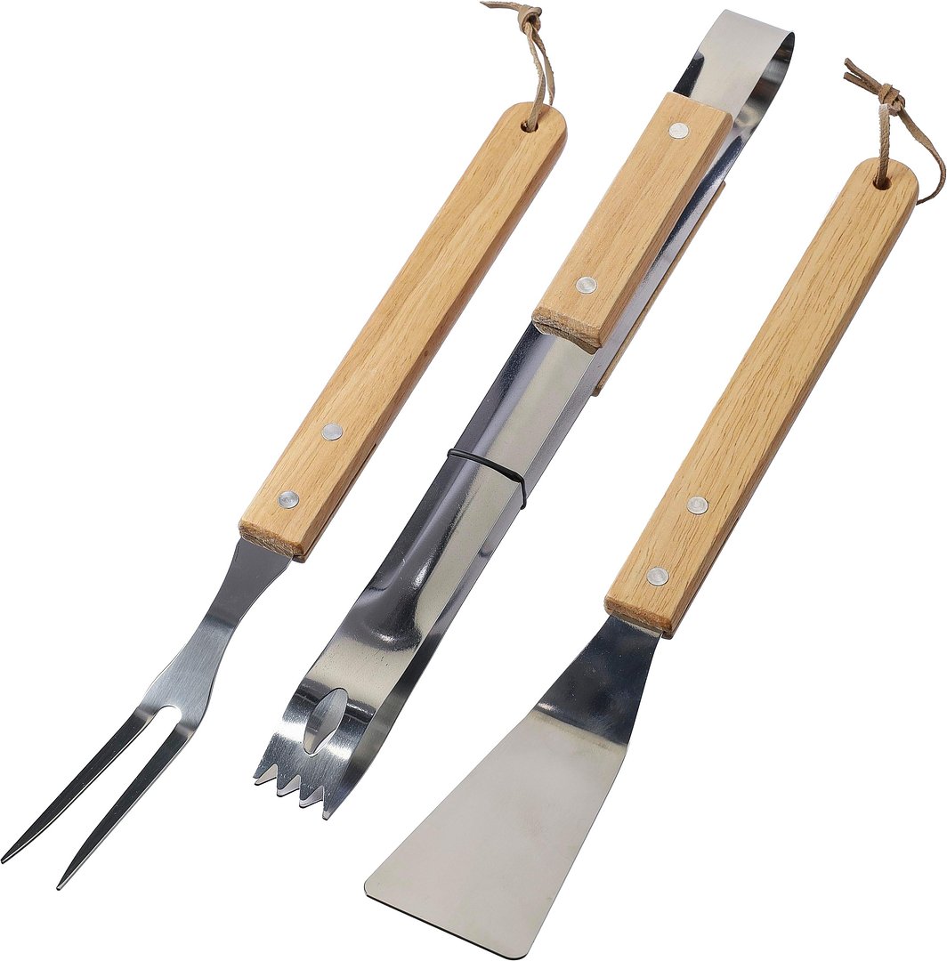 Grillset Masper | Edelstahl | 3 St. | Holzgriffe