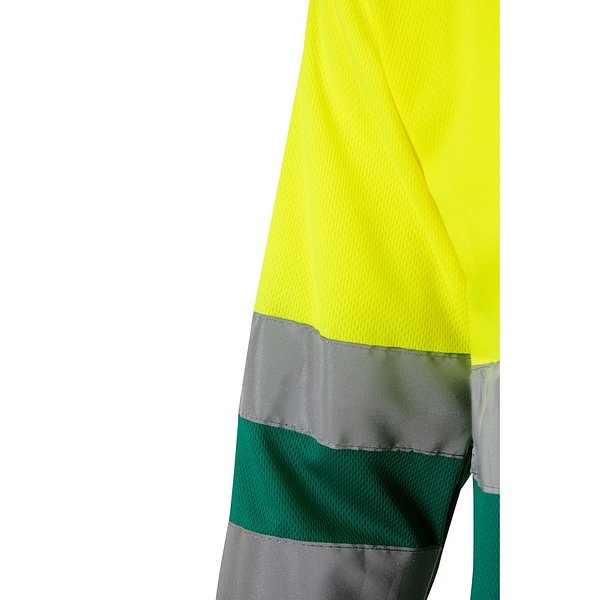 Zweifarbiges Poloshirt im Bird-Eye-Design (160g/m²) mit langen Ärmeln, aus Polyester (100%) Steivia