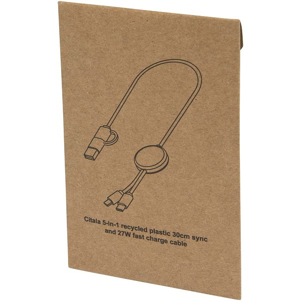 30 cm 5-in-1 Kabel aus recyceltem Kunststoff für Datenübertragung und 27W Schnellladung - Divik