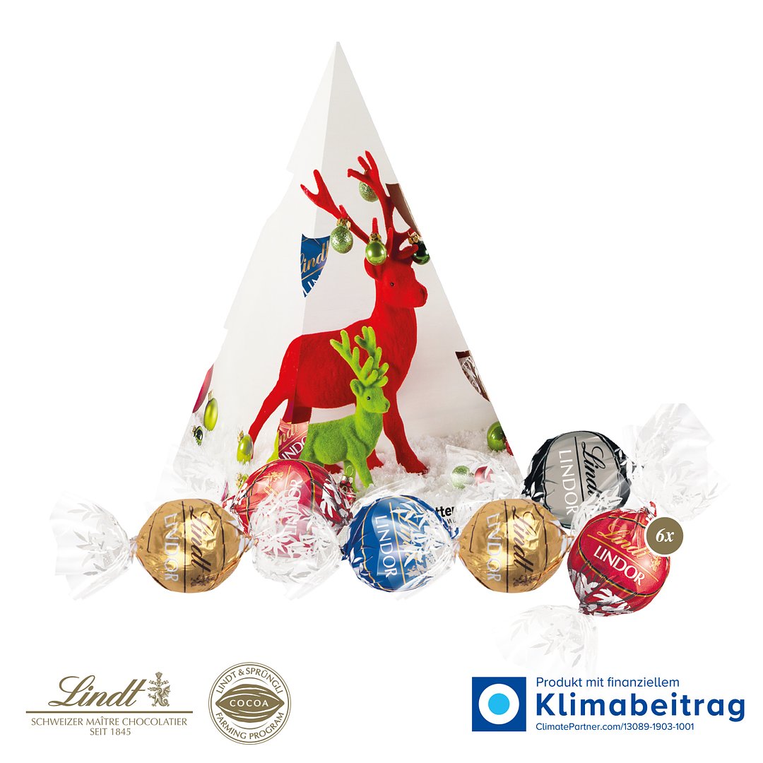 Präsent „Weihnachtsbaum“ mit Lindor Pralines
