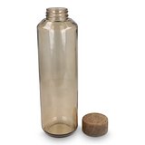 Recycelte Glaswasserflasche ReuuZ mit Holzverschluss 650 ml Frileel