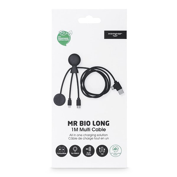 Mr. Bio Long Multi-Kabel für Apple/Samsung Watch 1 Meter Elinat