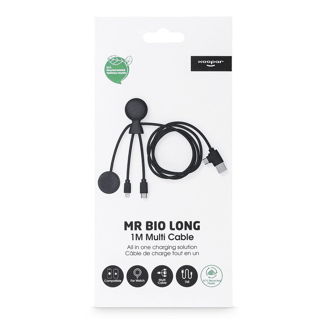 Mr. Bio Long Multi-Kabel für Apple/Samsung Watch 1 Meter Elinat