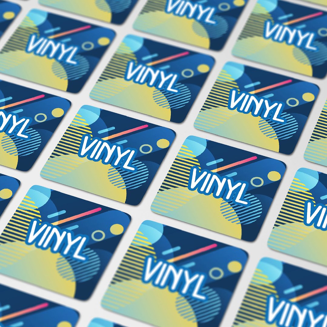 Vinyl Sticker Quadrat 20x20mm Veziama