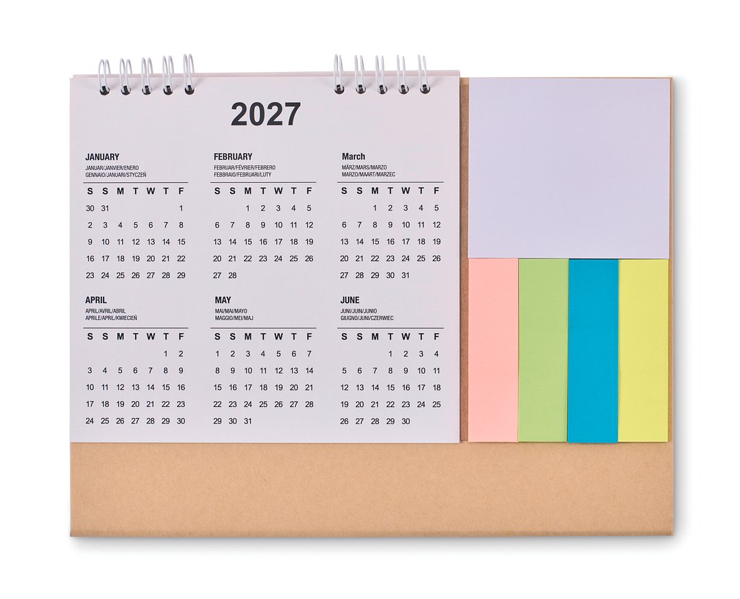 Tischkalender mit Memoblock Hannetha