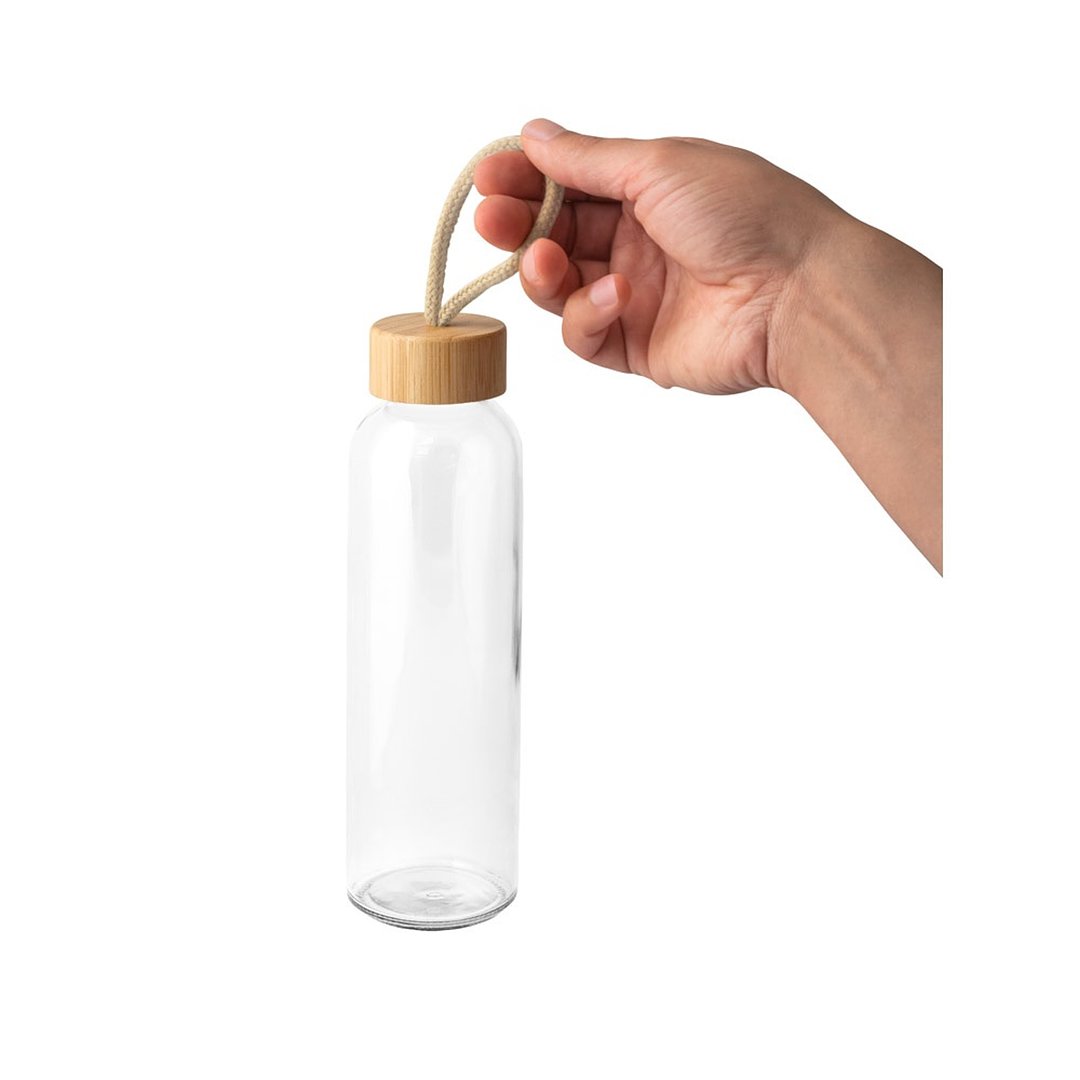 Glasflasche mit Bambusdeckel, 520 ml Betiama