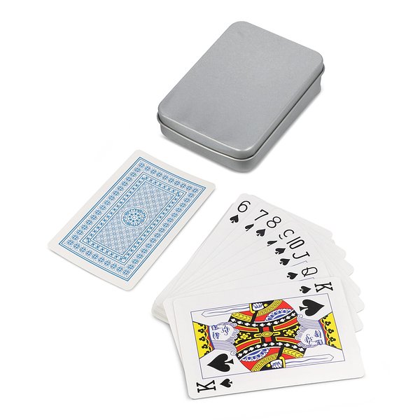 Spielkarten in Blechdose Badalina