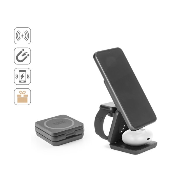 Superschnelles 15W 3-in-1 magnetisches kabelloses Ladegerät aus 100% rABS Chtatri