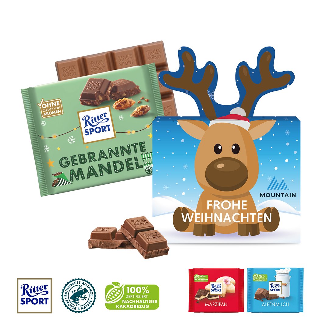 Schokotafel Ritter SPORT „Rentier“