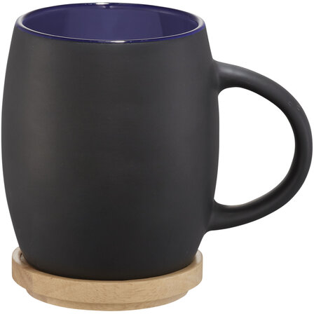 400 ml Keramiktasse mit Holz Untersetzer - Lorlep