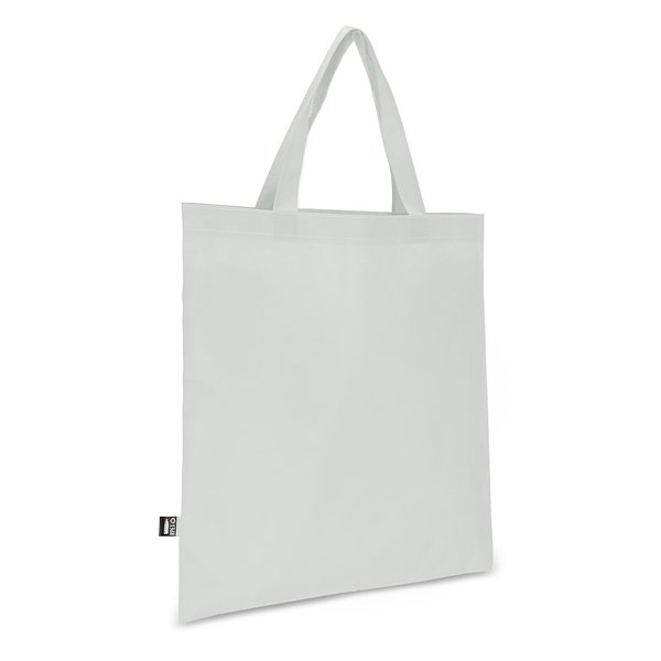 R-PET Tragetasche aus Non Woven mit kurzen Griffen 38 x 42cm 75g/m² Lolfep