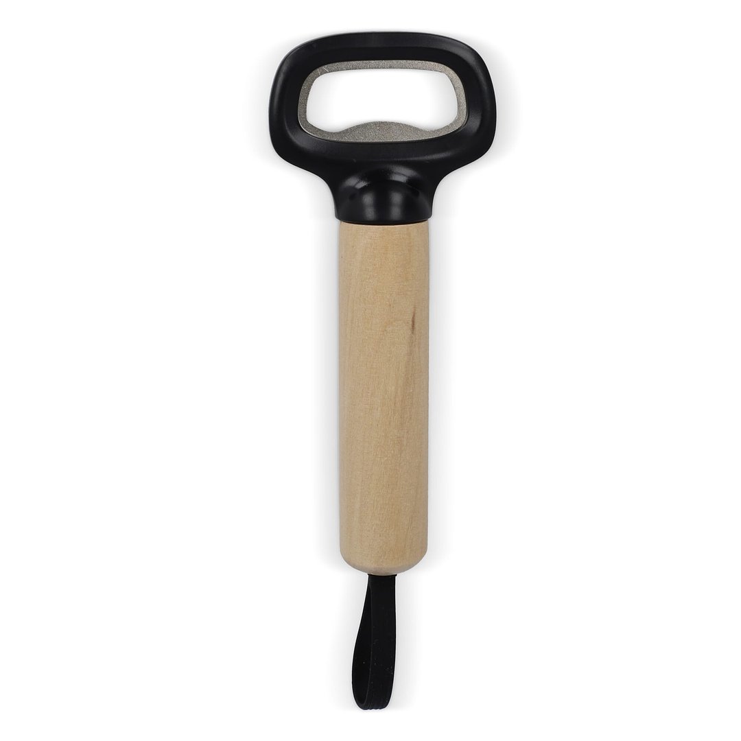 Flaschenöffner mit Holzgriff und Riemen Warleych