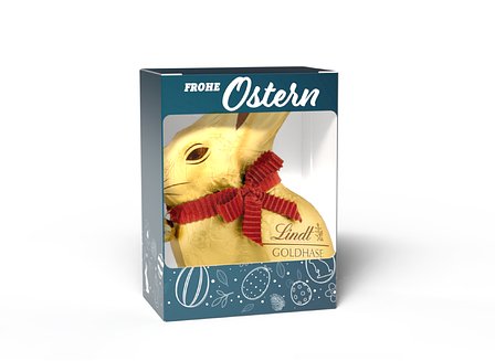 Lindt Goldhase in personalisierbarer Kartonverpackung