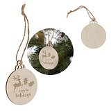 Weihnachtskugel in Form einer Holzkugel Betian