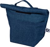 Recycelte Denim-Kühltasche mit Rollverschluss Emman