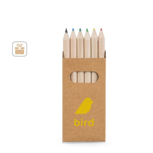 Buntstift Schachtel mit 6 Buntstiften Leycila